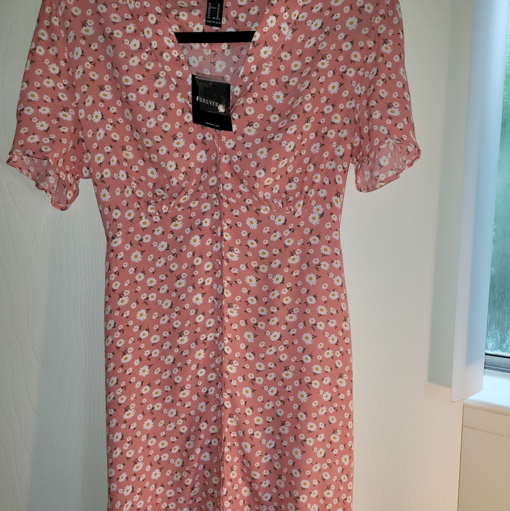 Forever 21, Button up, Mini dress, Medium